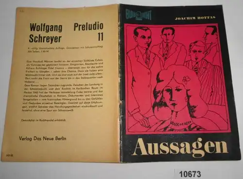 Aussagen - Kriminalerzählung (Reihe: Blaulicht Nr. 97)