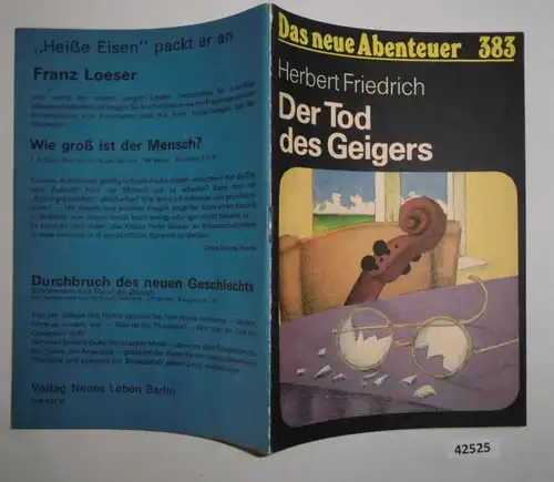 Das neue Abenteuer Nr. 383:  Der Tod des Geigers