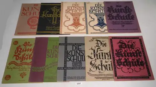 Die Kunstschule - Illustrierte Monatsschrift für Kunst und Kunstpflege, 10 Hefte aus dem 8. und 9. Jahrgang 1925/26