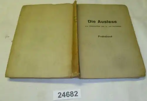 Die Auslese aus Zeitschriften des In- und Auslandes  - Probeband