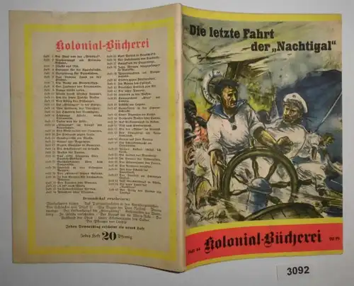 Die letzte Fahrt der "Nachtigal" - Erlebnisbericht über den Einsatz des deutschen Regierungsdampfers auf dem Kamerunfluß