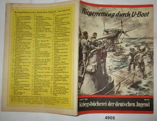 Livre de guerre de la jeunesse allemande numéro 110: Sauver l'avion par sous-marin
