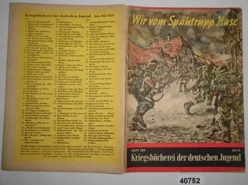 Livre de guerre de la jeunesse allemande 109: Nous, du Lièvre de espion - Trois fois à explorer contre la France