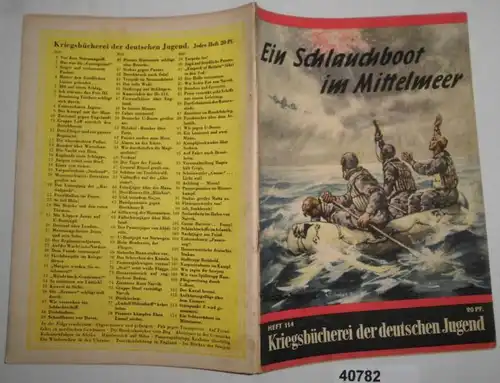 Livre de guerre de la jeunesse allemande numéro 114: Un bateau pneumatique en Méditerranée