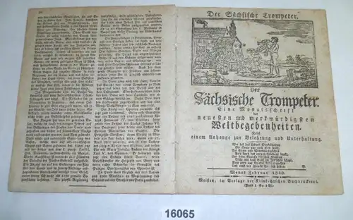 Der sächsische Trompeter - Eine Monatsschrift der neuesten und merkwürdigsten Weltbegebenheiten, Februar 1830