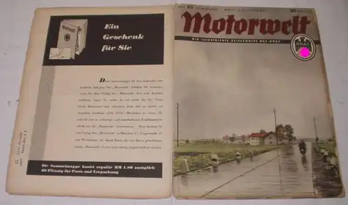 Motorwelt - Die illustrierte Zeitschrift des DDAC, Heft 23 von 1937