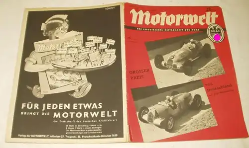 Motorwelt - Die illustrierte Zeitschrift des DDAC, Heft 15 von 1937