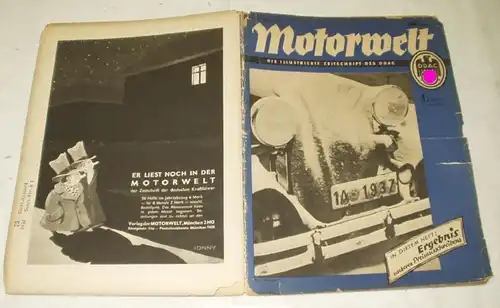 Motorwelt - Die illustrierte Zeitschrift des DDAC, Heft 1 von 1937