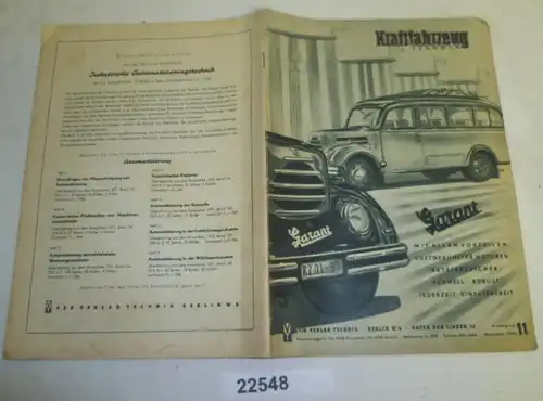 Ingénierie automobile 6e année Numéro 11 novembre 1956