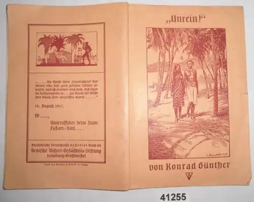 Unrein! - Eine Erzählung aus Ceylon (Volksbücher der Deutschen Dichter-Gedächtnis-Stiftung Heft 45)
