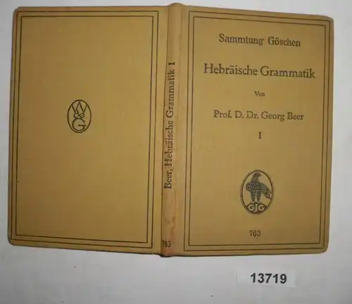 Sammlung Göschen Band 763 - Hebräische Grammatik