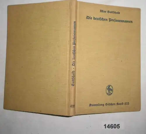 Collection Göschen N° 422: Les noms de personnes allemandes