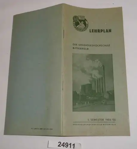 Lehrplan der Kreisvolkshochschule Bitterfeld I. Semester 1954/55