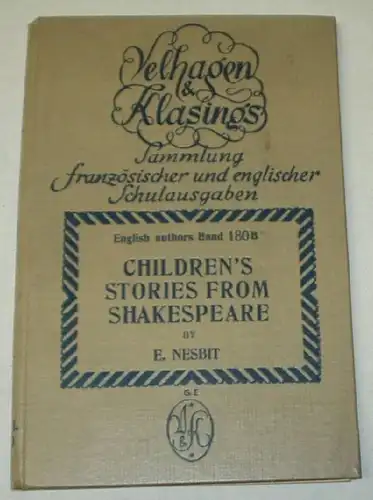 Children's Stories From Shakespeare / Velhagen & Klasings Sammlung französischer und englischer Schulausgaben / English