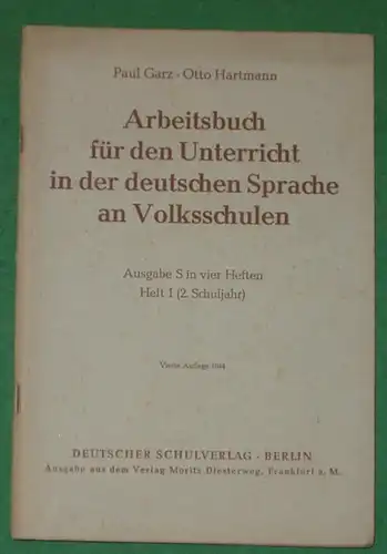 Livre de travail pour l'enseignement en langue allemande dans les écoles populaires