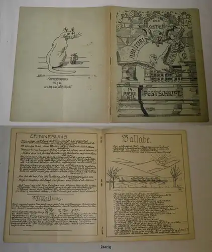 Festschrift: Le baccalauréat de Pâques, Dessau 14 mars 1914