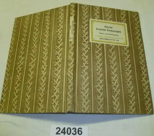 Älteste Deutsche Dichtungen - Insel-Bücherei Nr. 432