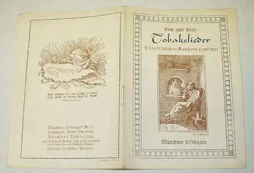 Feuille de lecture n° 15 de Munich: Une bonne pincée de chansons de tobaks - dédié à tous les fumeurs joyeux