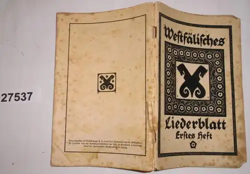 Westfälisches Liederblatt - Erstes Heft