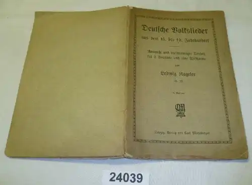 Les chansons folkloriques allemandes du XVe au XIXe siècle - Sélection et jeu de sons à trois voix pour 2 sopranes et un vieux ton