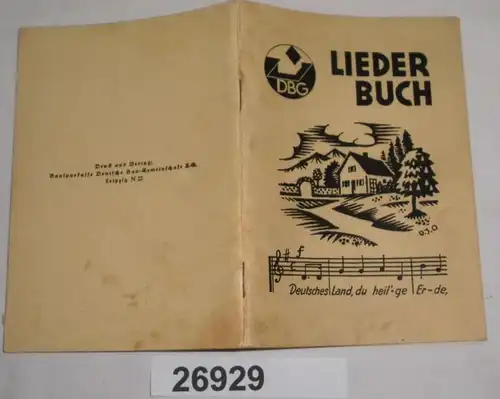 Livre de chansons DBG - Pour mémoire du rassemblement DBC du 24 juin 1934