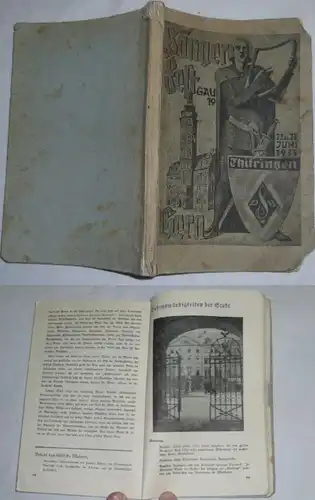 Livre de fête pour la 1ère fête de la Gausserie Thuringe Gau XIX à la Fédération allemande des chanteurs les 22 et 23 juin 1935 à Gera