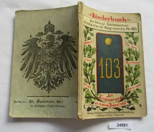 Livre des cantiques du Säch. 4. Régiment d'infanterie n° 103