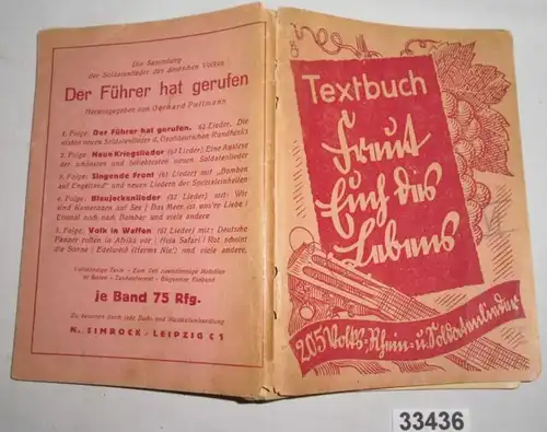 Freut euch des Lebens - Textbuch