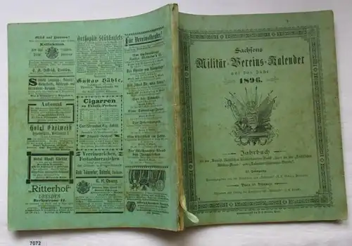 Saxe militaire club calendriers sur l'année 1896