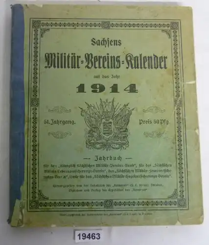 Sachsens Militär-Vereins-Kalender auf das Jahr 1914