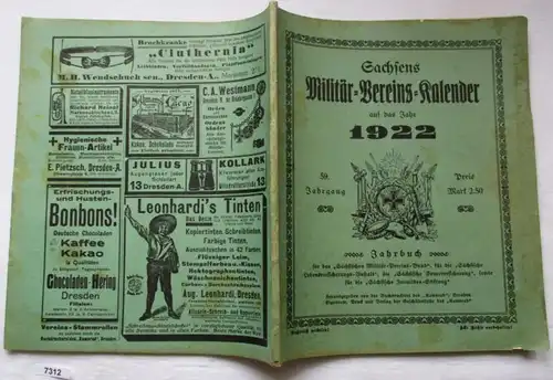 Sachsens Militär Vereins Kalender auf das Jahr 1922