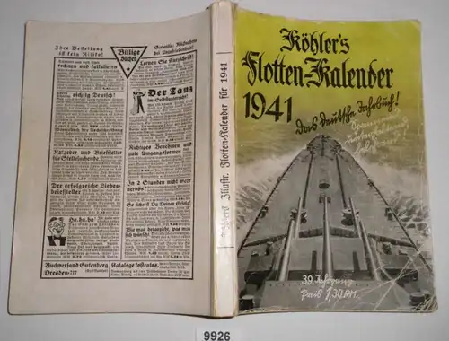 Köhler's Flotten-Kalender 1941 Das deutsche Jahrbuch!
