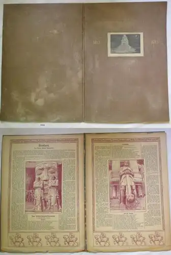 La revue commémorative des dernières nouvelles de Leipzig sur le monument de la bataille des peuples 1913