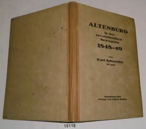 Altenburg in der Revolutionären Bewegung 1848-49