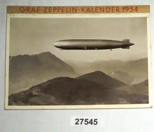 Zeppelin - Calendrier 1934. .