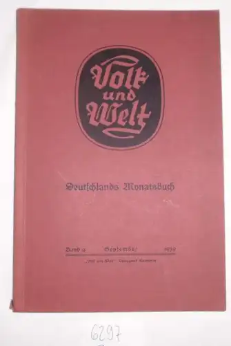 Deutschlands Monatsbuch Band 9 September 1939