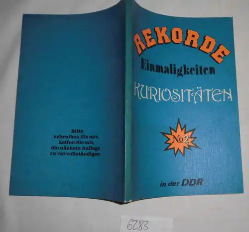 Rekorde Einmaligkeiten Kuriositäten in der DDR Nr. 2