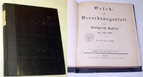 Gesetz- und Verordnungsblatt für das Königreich Sachsen vom Jahre 1858 (1.-21. Stück)