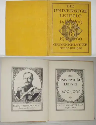 Die Universität Leipzig 1409 - 1909 Gedenkblätter zum 30.Juli 1909