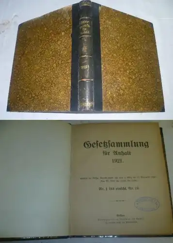 Recueil de lois sur l'anthologie 1921: contient les lois, règlements, etc. du 2 mars au 15 novembre 1921, nos 1 à 1