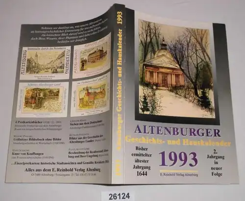 Altenburger Geschichts- und Hauskalender 1993, 2. Jahrgang in neuer Folge für die Kreise Altenburg und Schmölln