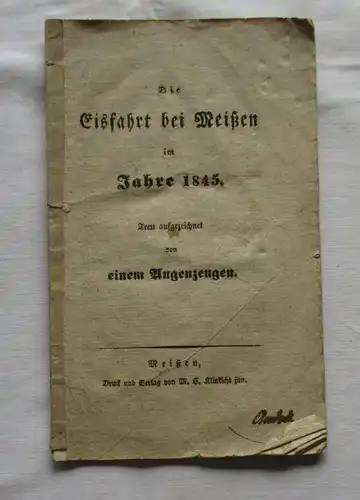 Die Eisfahrt bei Meißen im Jahre 1845