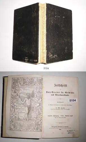 Zeitschrift des Harz-Vereins für Geschichte und Alterthumskunde, 2. Jahrgang 1869 Drittes und Viertes Heft in einem Band