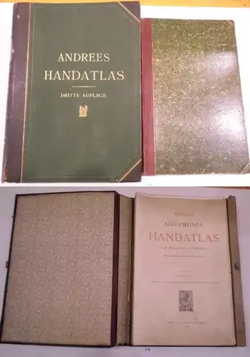 Andrees Handatlas généraux en 126 cartes principales et 137 cartes secondaires / abréviations et explications géograph. noms