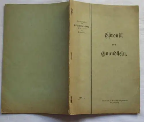 Chronique de Gnandstein. - Histoire de la ville de King.