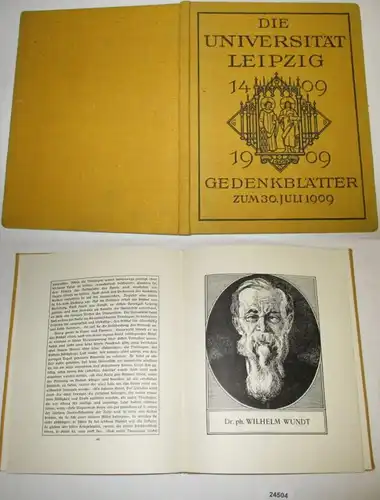 Die Universität Leipzig 1409-1909 Gedenkblätter zum 30. Juli 1909