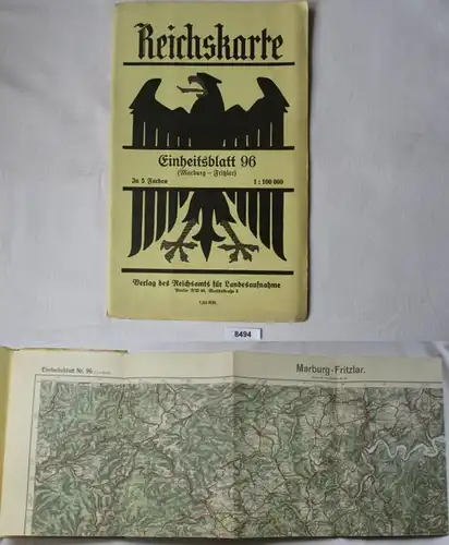Reichskarte - Einheitsblatt 96: Marburg - Fritzlar