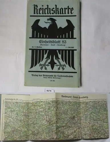 Reichskarte - Einheitsblatt 83: Dortmund - Soest - Arnsberg