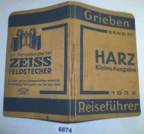 Grieben Reiseführer Band 60: Harz  - Kleine Ausgabe mit Angaben für Wintersportler und Automobilisten