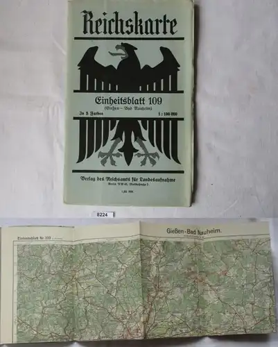 Carte du Reich - Bulletin unique 109: Giessen - Bad Nauheim